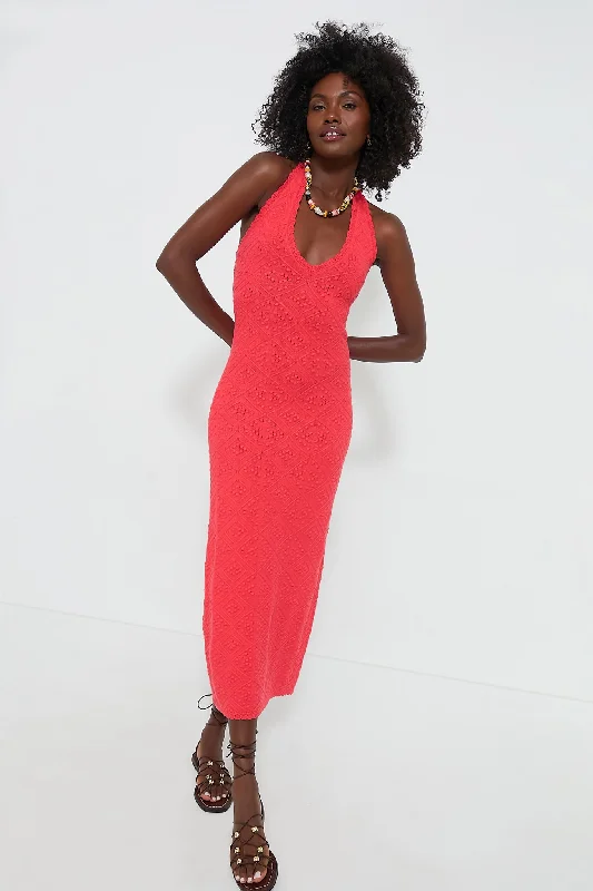 Watermelon Knit Hollis Halter Dress
