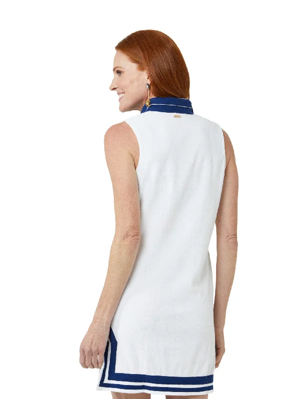 White/Navy Sleeveless Terry Tunic White/Navy Sleeveless Terry Tunic