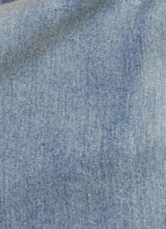 Strapless Pleated Denim Mini Dress