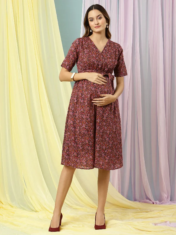 Floral Print Maternity Frock