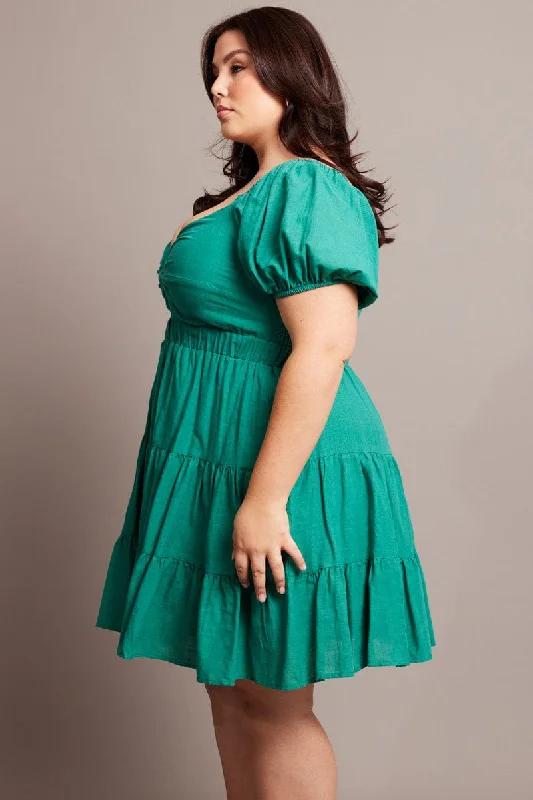 Green Cut Out Twist Mini Dress Green Cut Out Twist Mini Dress