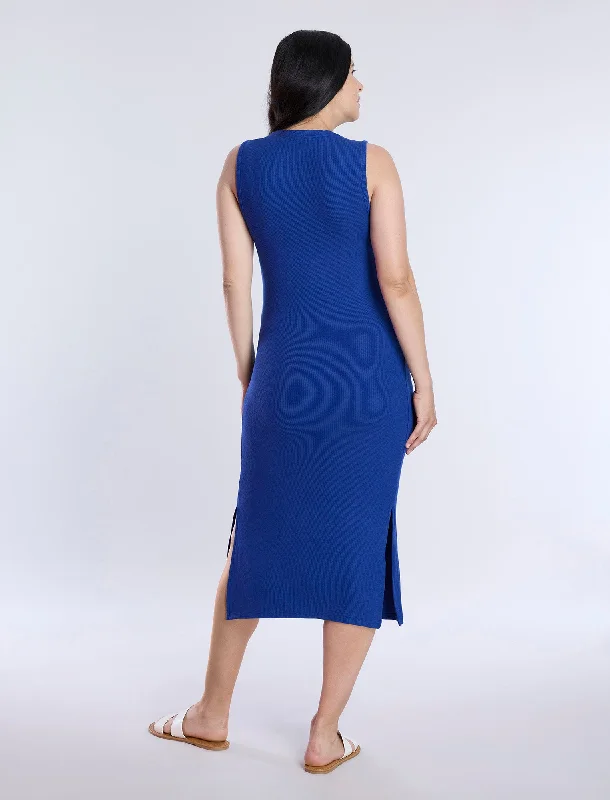 Sleeveless Rib Knit Midi Dress Sleeveless Rib Knit Midi Dress